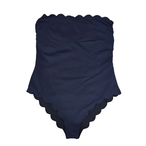 Marysia Chesapeake reversible strapless Scallop Edge Black One-Piece Swimsuit L - Picture 9 of 11